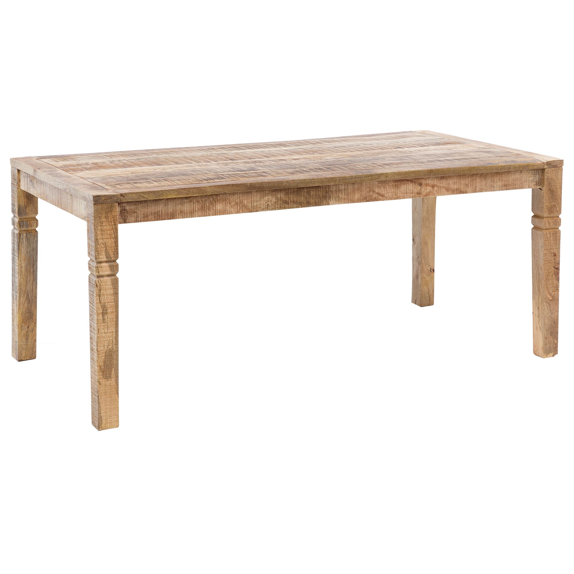 Esstisch 120cm Massivholz Natur Esszimmertisch Rustikaler Holztisch K&uuml;chentisch - Bild 1