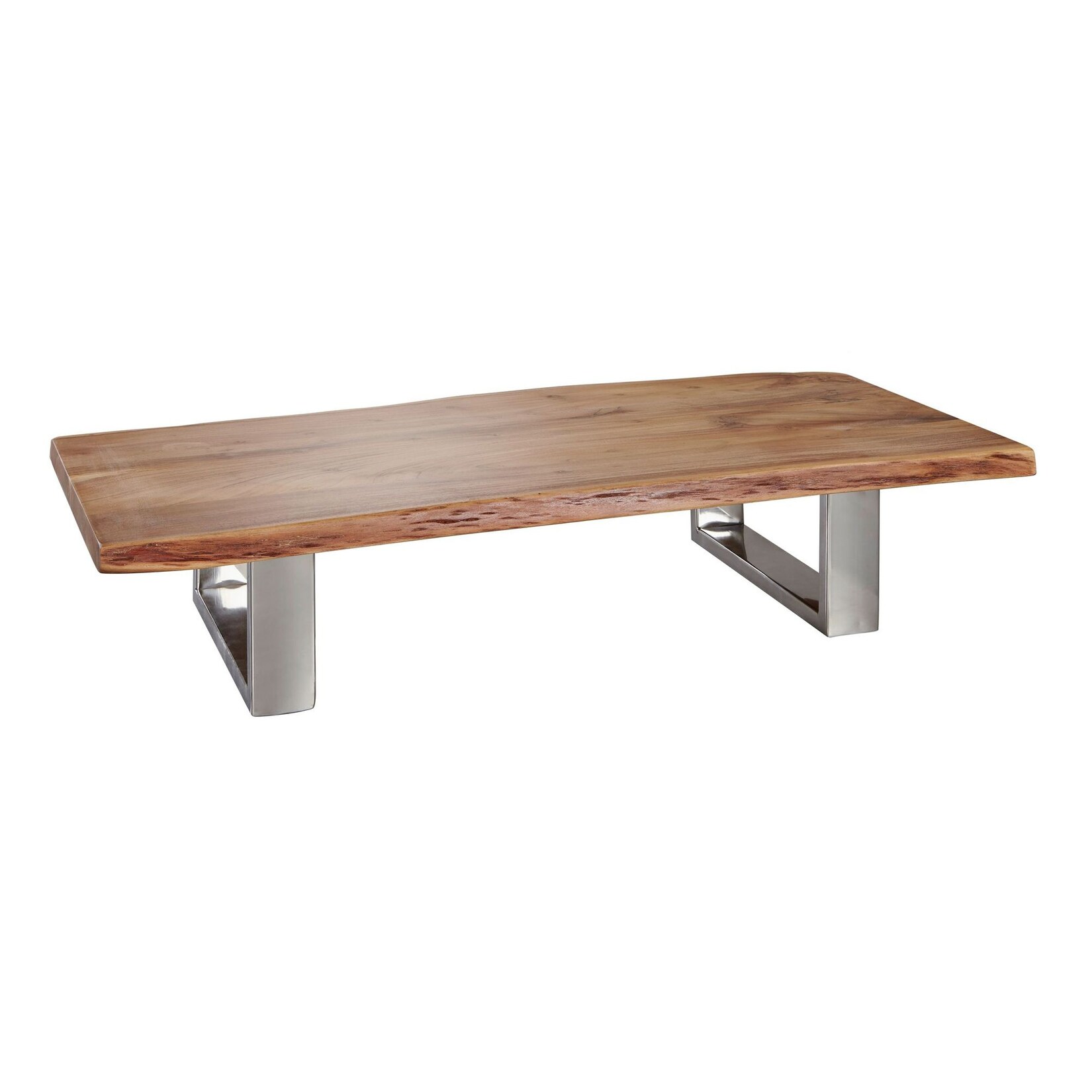 Couchtisch FineBuy Akazie Wohnzimmertisch Holz Massiv Sofatisch Baumkante Groß | 04250950283428
