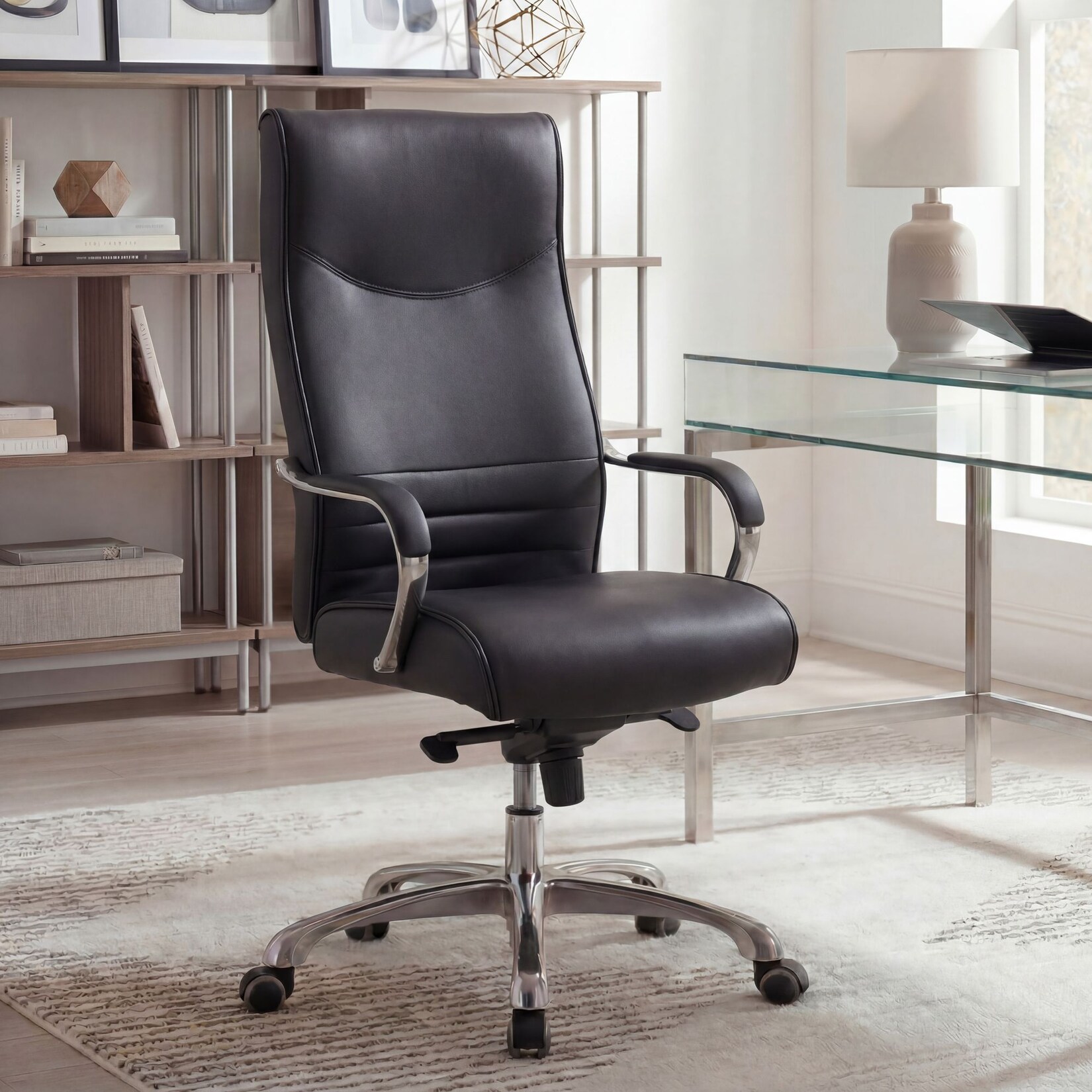 FineBuy Bürostuhl BIGBOSS Kunstleder Chefsessel ergonomisch Drehstuhl 150 kg XXL