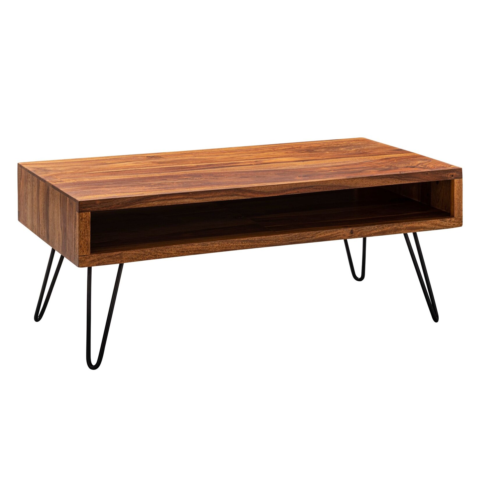 FineBuy Couchtisch Massivholz 100x40x50 cm Wohnzimmertisch Sofatisch Tisch | 04250950295094