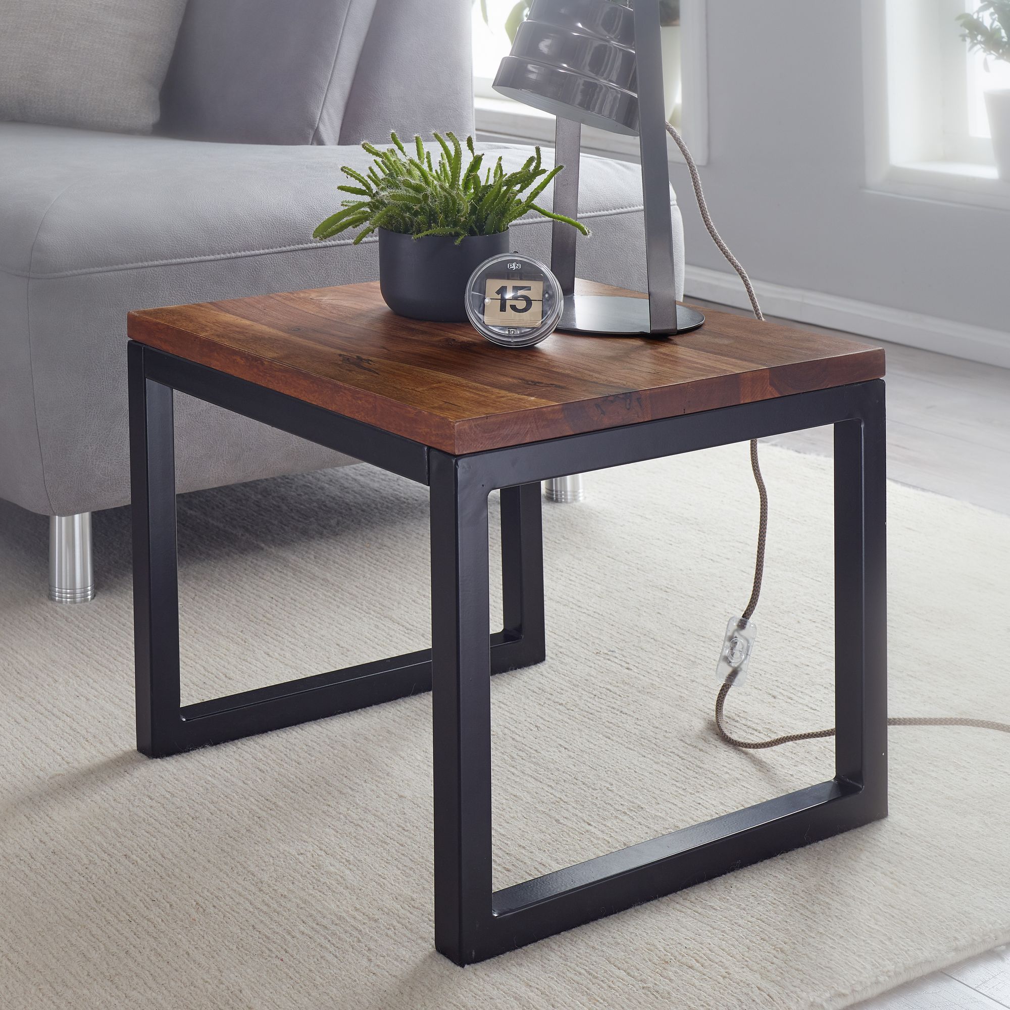 FineBuy Beistelltisch 45x40x45 cm Massivholz Wohnzimmertisch Tisch Wohnzimmer - Bild 1