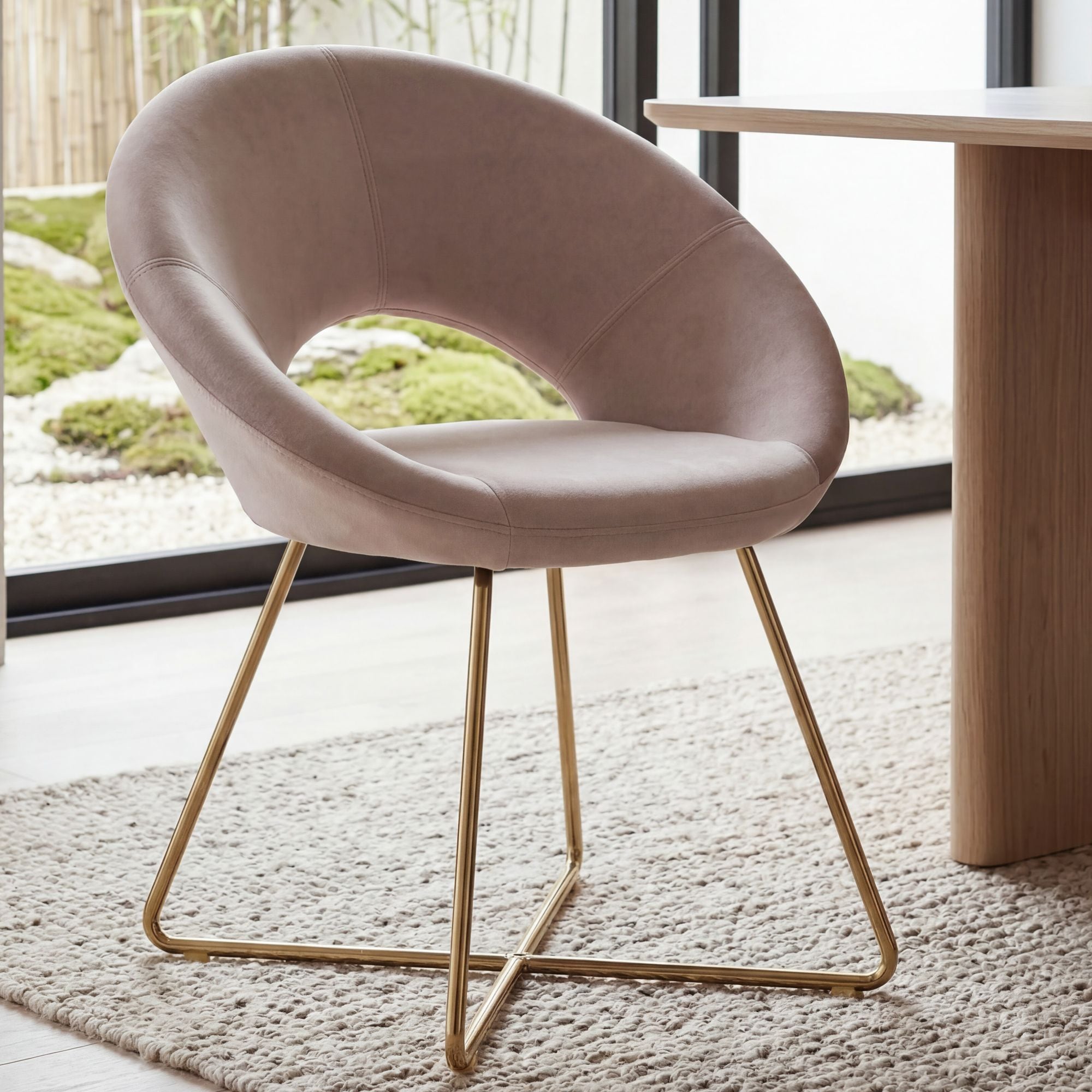 FineBuy Esszimmerstuhl Samt / Metall K&uuml;chenstuhl Polsterstuhl Stuhl Esszimmer - Bild 1