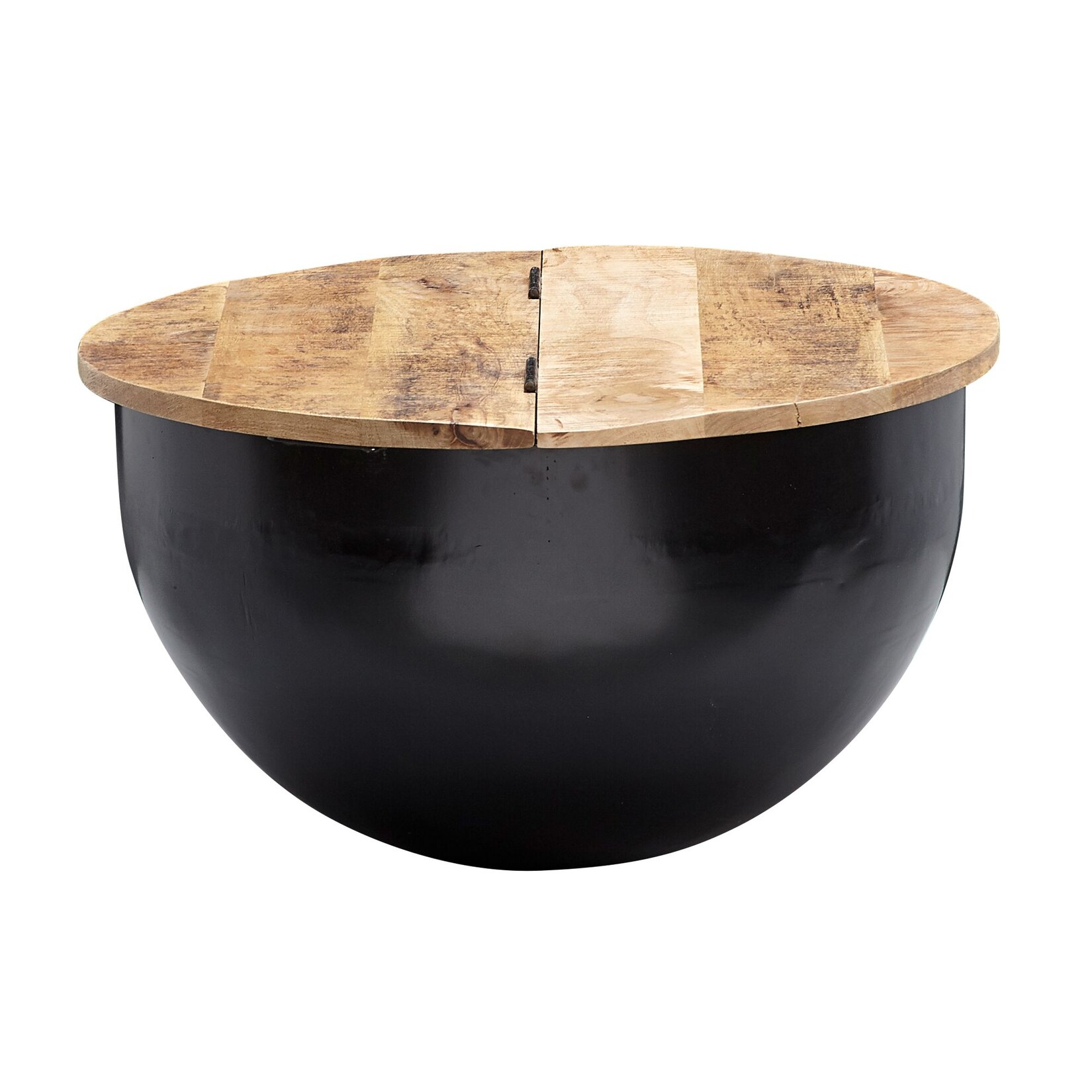 FineBuy Couchtisch Rund Holz Sofatisch Ø 60 cm Tisch Stauraum Wohnzimmertisch | 04251757702594
