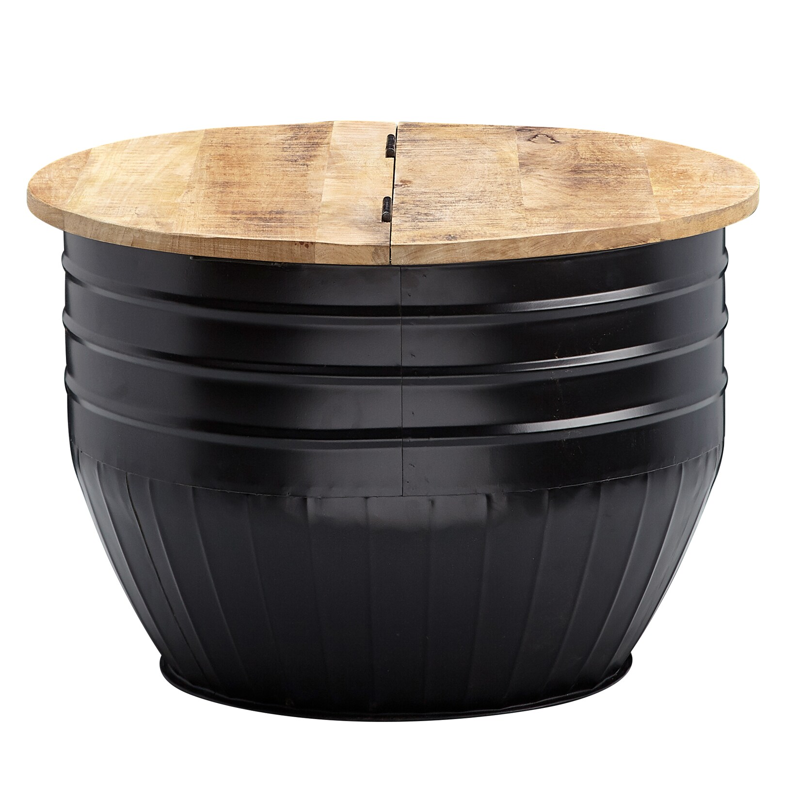 FineBuy Couchtisch Holz Rund Sofatisch Ø 60 cm Tisch Stauraum Wohnzimmertisch | 04251757702600