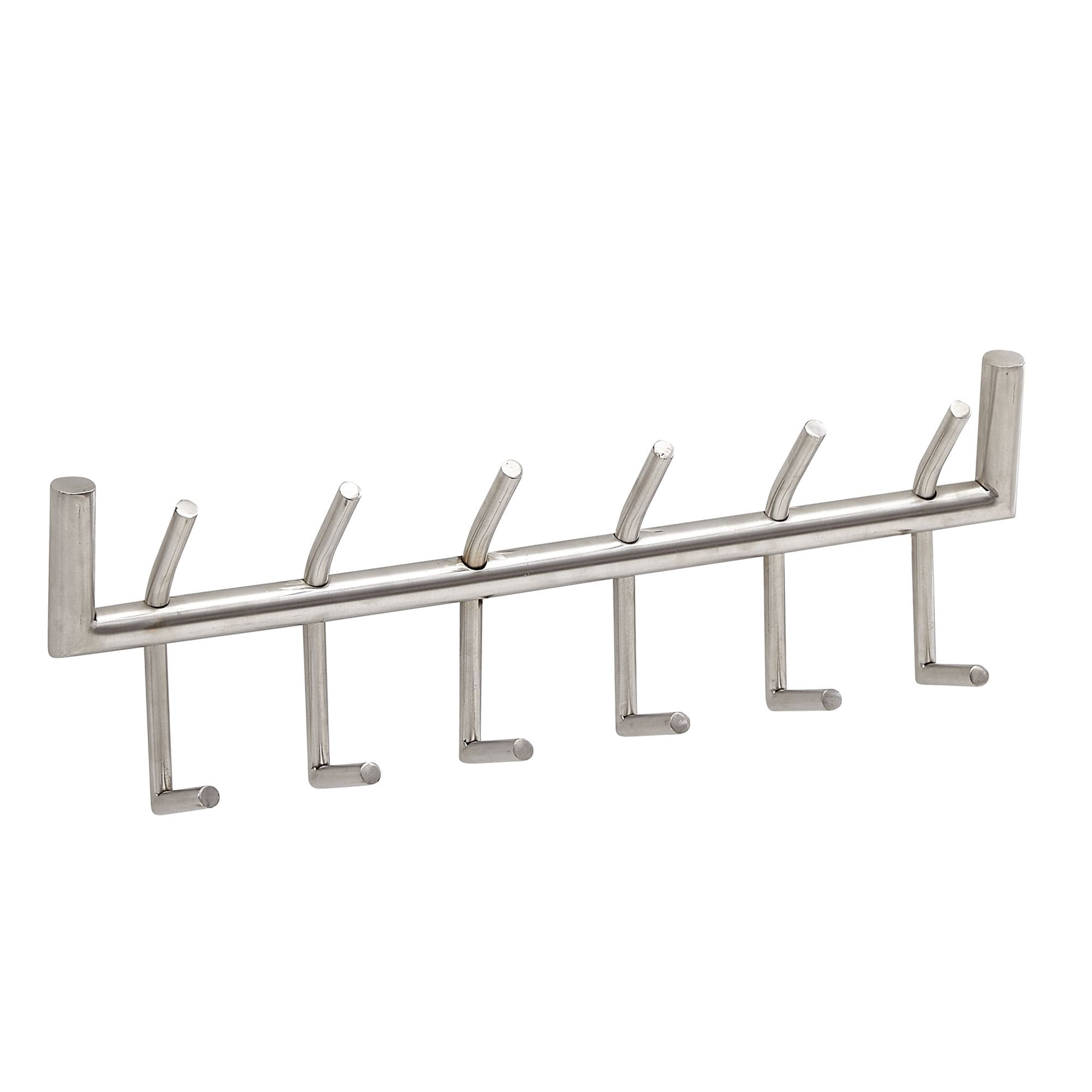 Wandgarderobe FineBuy Garderobe Metall 60 cm Silber Flur Hakenleiste Paneel - Bild 1