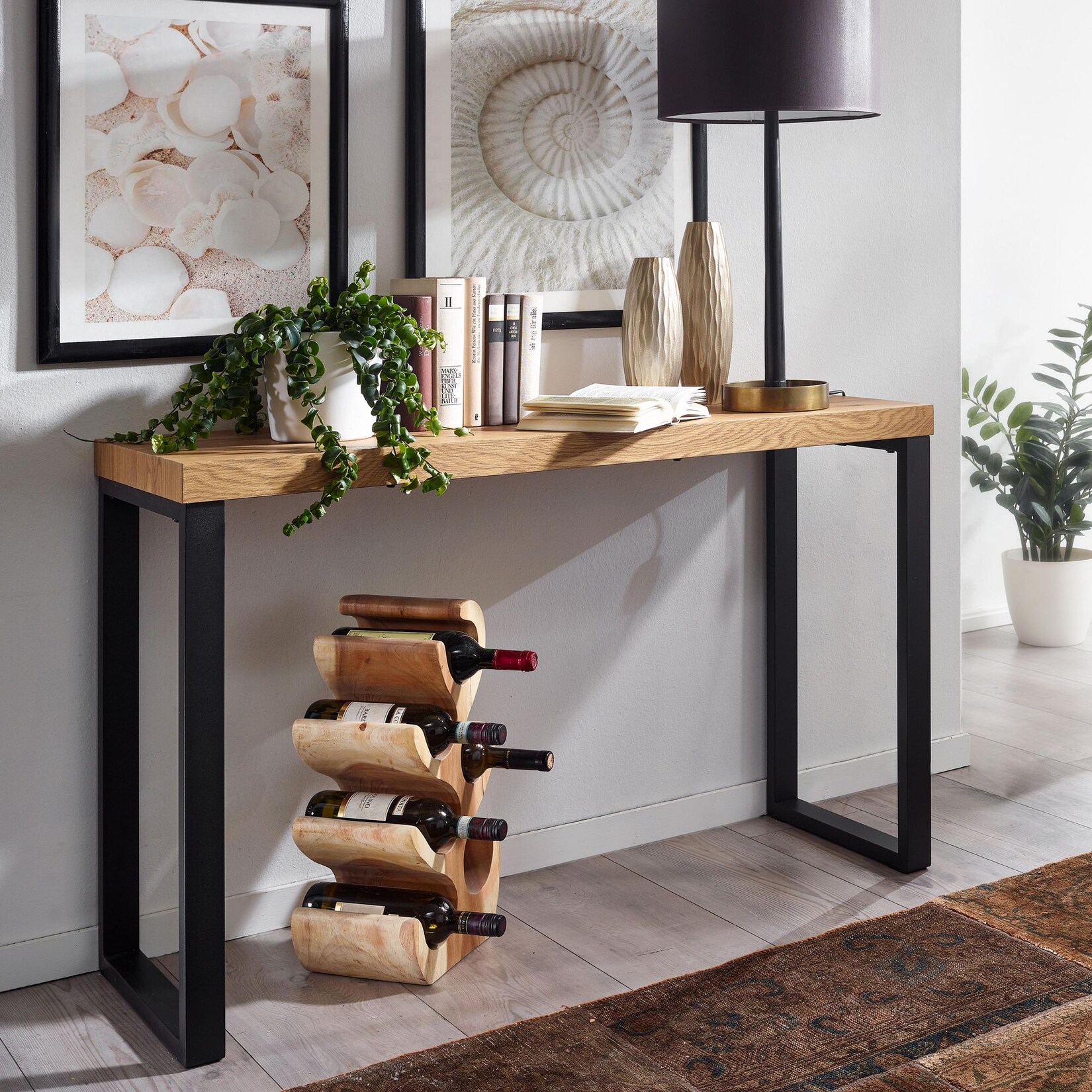 Konsolentisch FineBuy Anrichte 120x39x75,5 cm Ablagetisch Flurtisch Eiche Tisch | 04251757708442