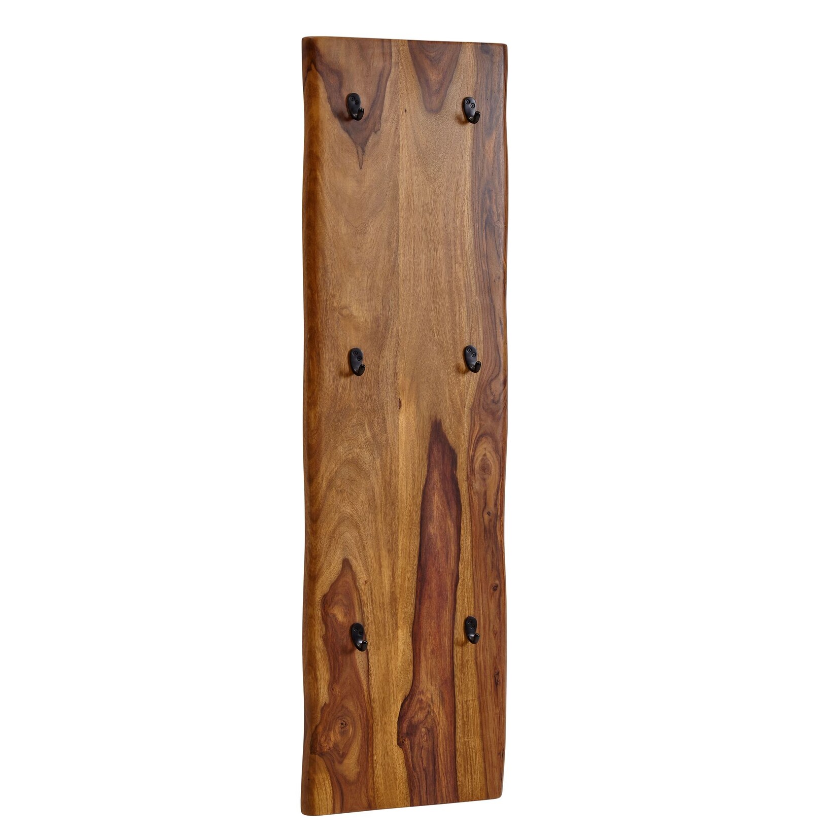 Wandgarderobe FineBuy Garderobe Holz Metall 140 cm Flur Hakenleiste Massivholz | 04251757710971