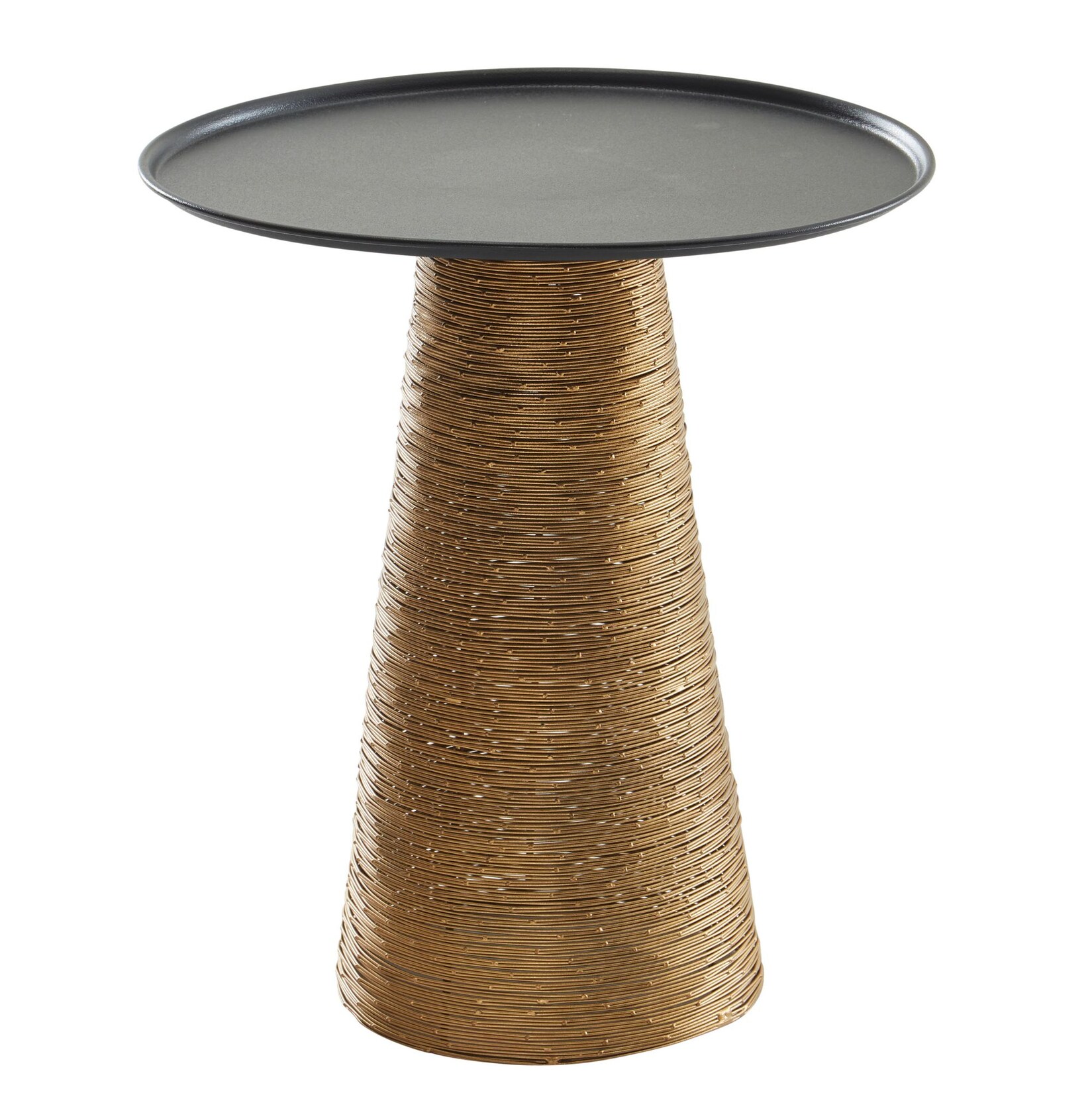 Beistelltisch FineBuy Sofatisch Metall Ø 40 cm Tisch Wohnzimmertisch Rund Gold | 04251757711749