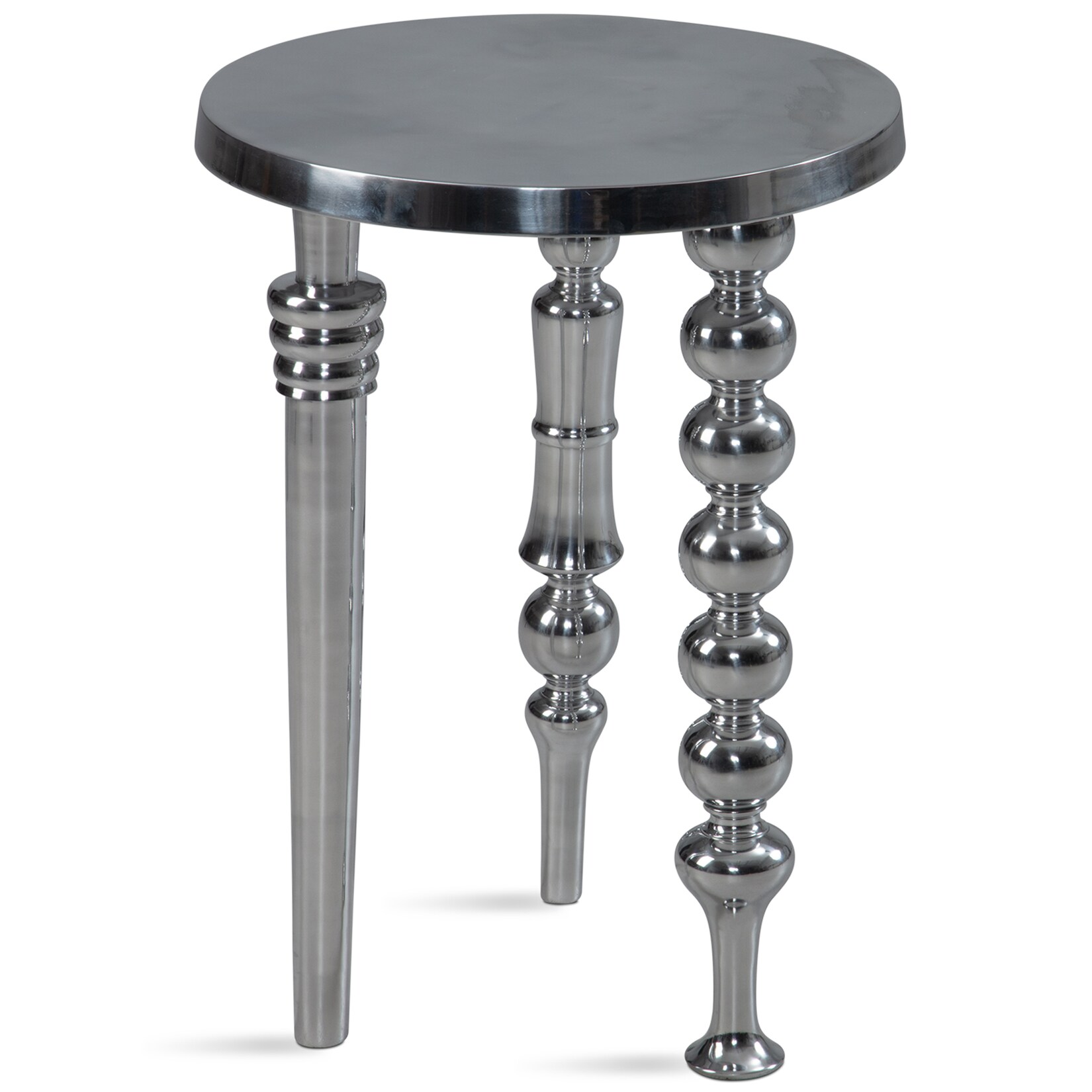 Beistelltisch FineBuy Sofatisch Metall Silber 44x44x63 cm Wohnzimmertisch Rund | 04251757714580