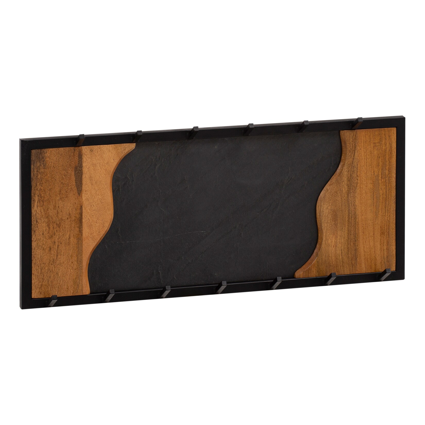 Wandgarderobe FineBuy Hakenleiste Steinoptik 80 cm Garderobe Flur Holz Modern | 04251757718267