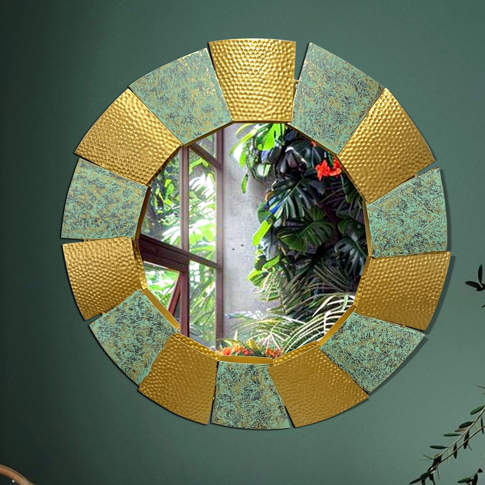 Wandspiegel FineBuy Flurspiegel Rund Metall 63 cm Spiegel Flur Hängespiegel | 04251757723582