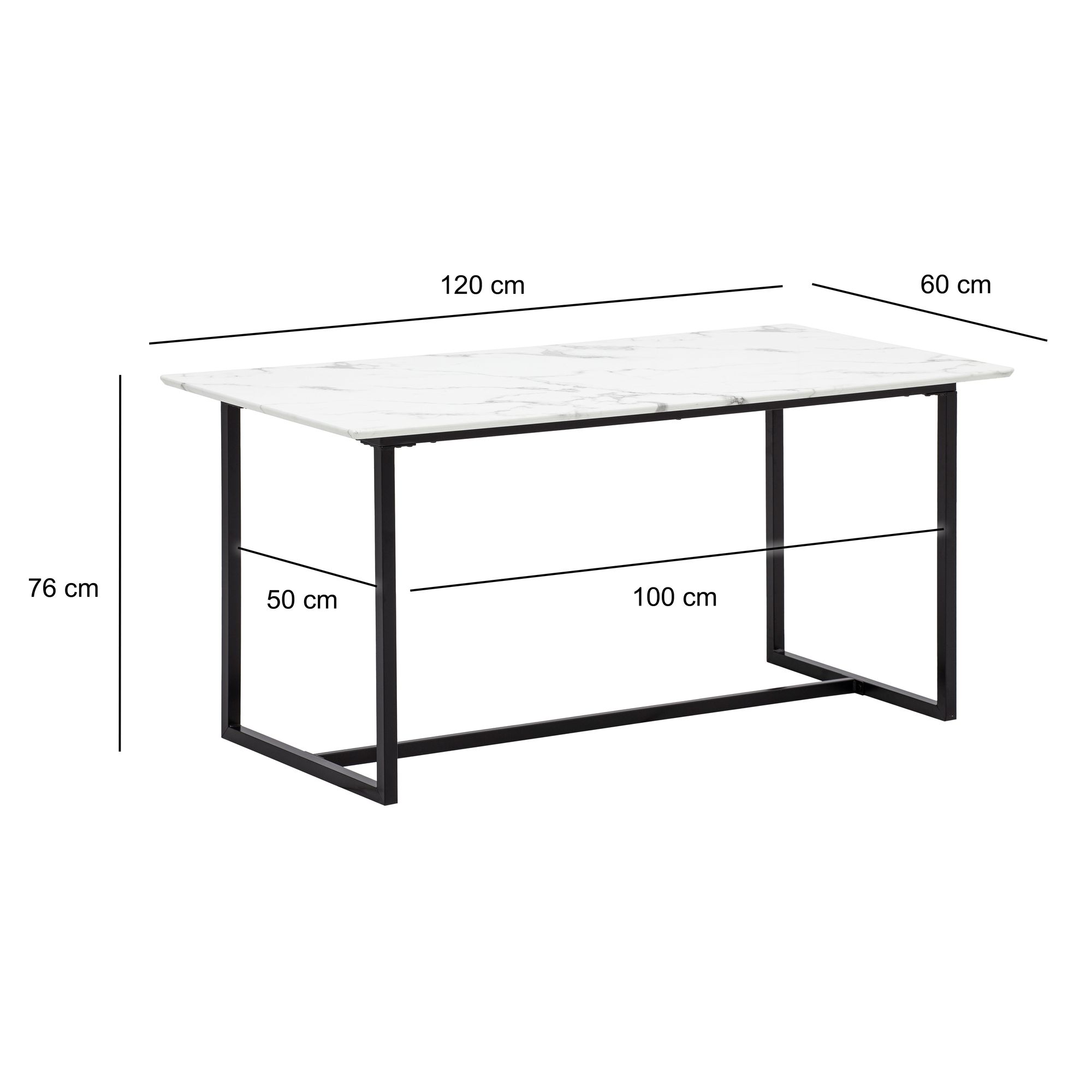 Esszimmertisch FineBuy Küchentisch 120 cm Marmor Optik Weiß Klein Esstisch online kaufen bei Netto
