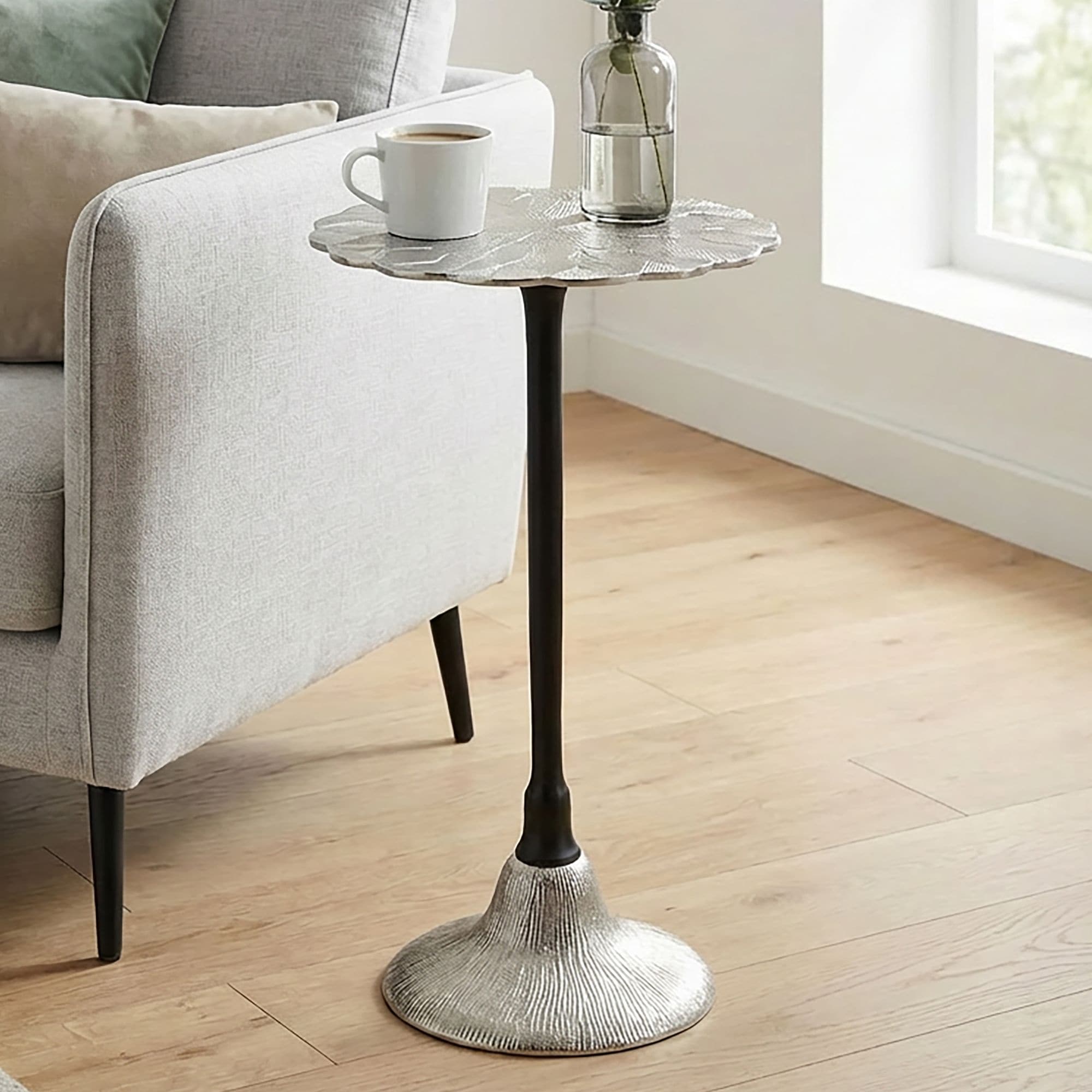 Beistelltisch Aluminium Anstelltisch Metall Wohnzimmertisch Dekotisch Couchtisch - Bild 1