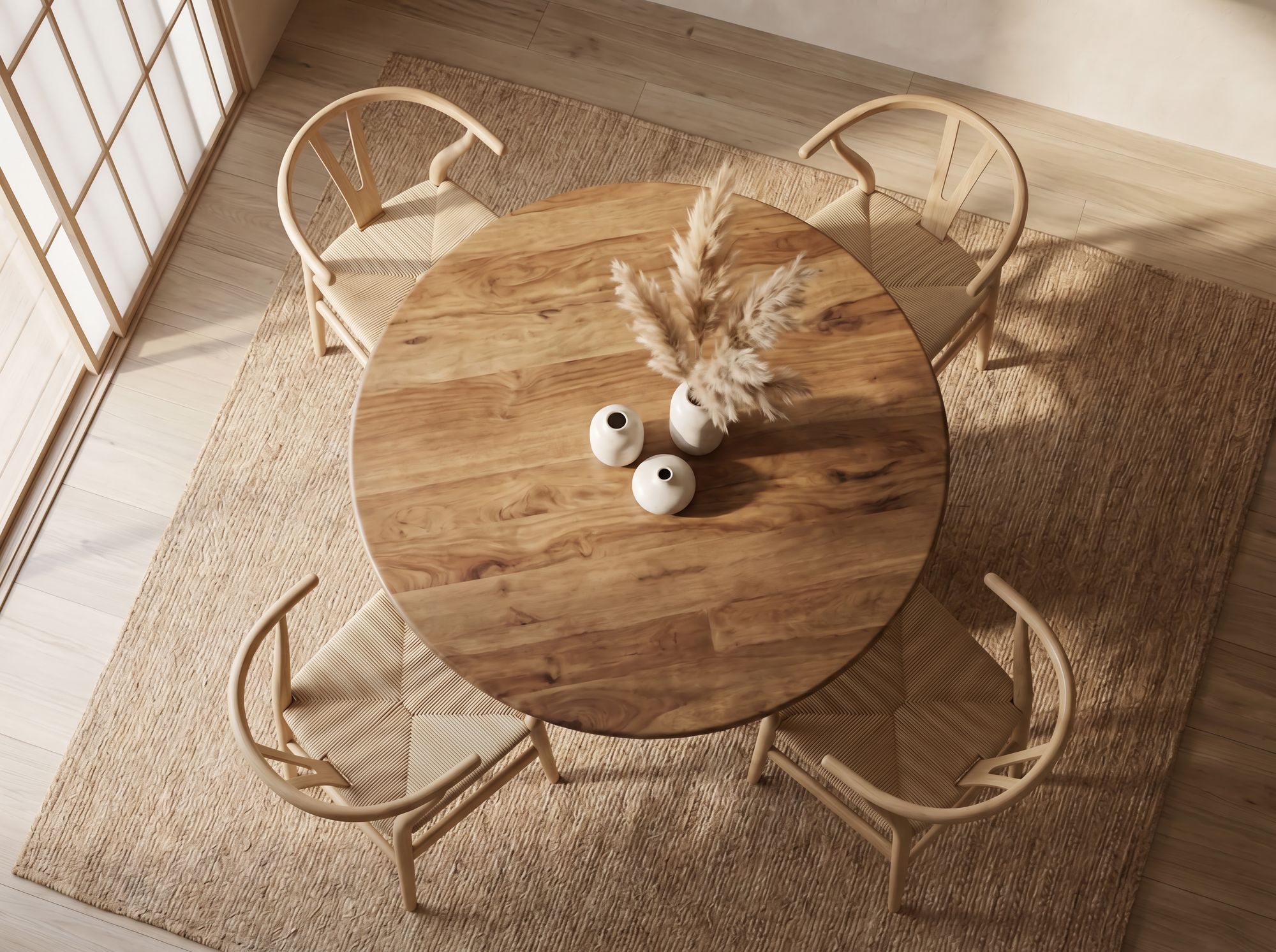 Esstisch Rund 120cm Massivholz Esszimmertisch Küchentisch 4 Personen Handmade online kaufen bei Netto