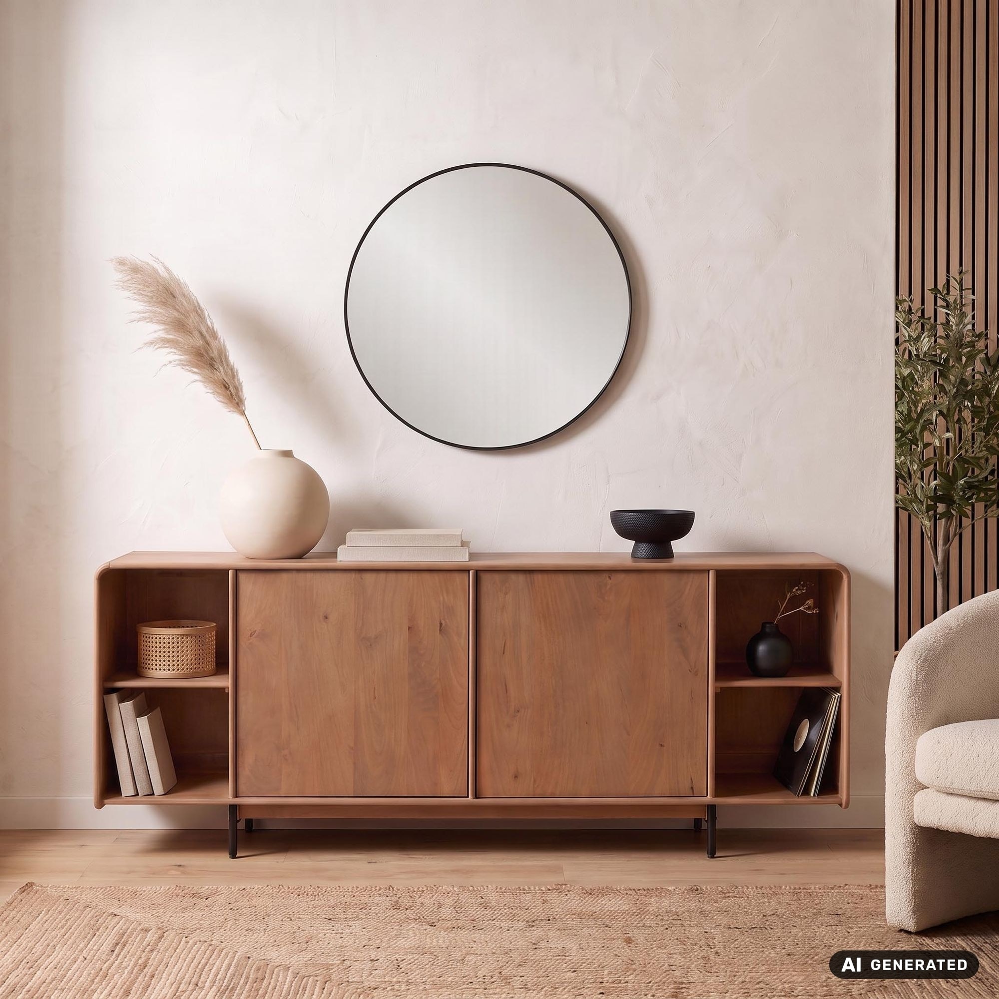 Sideboard Mango Massivholz 180cm Anrichte Kommode 2 T&uuml;ren Holzkommode Handmade - Bild 1