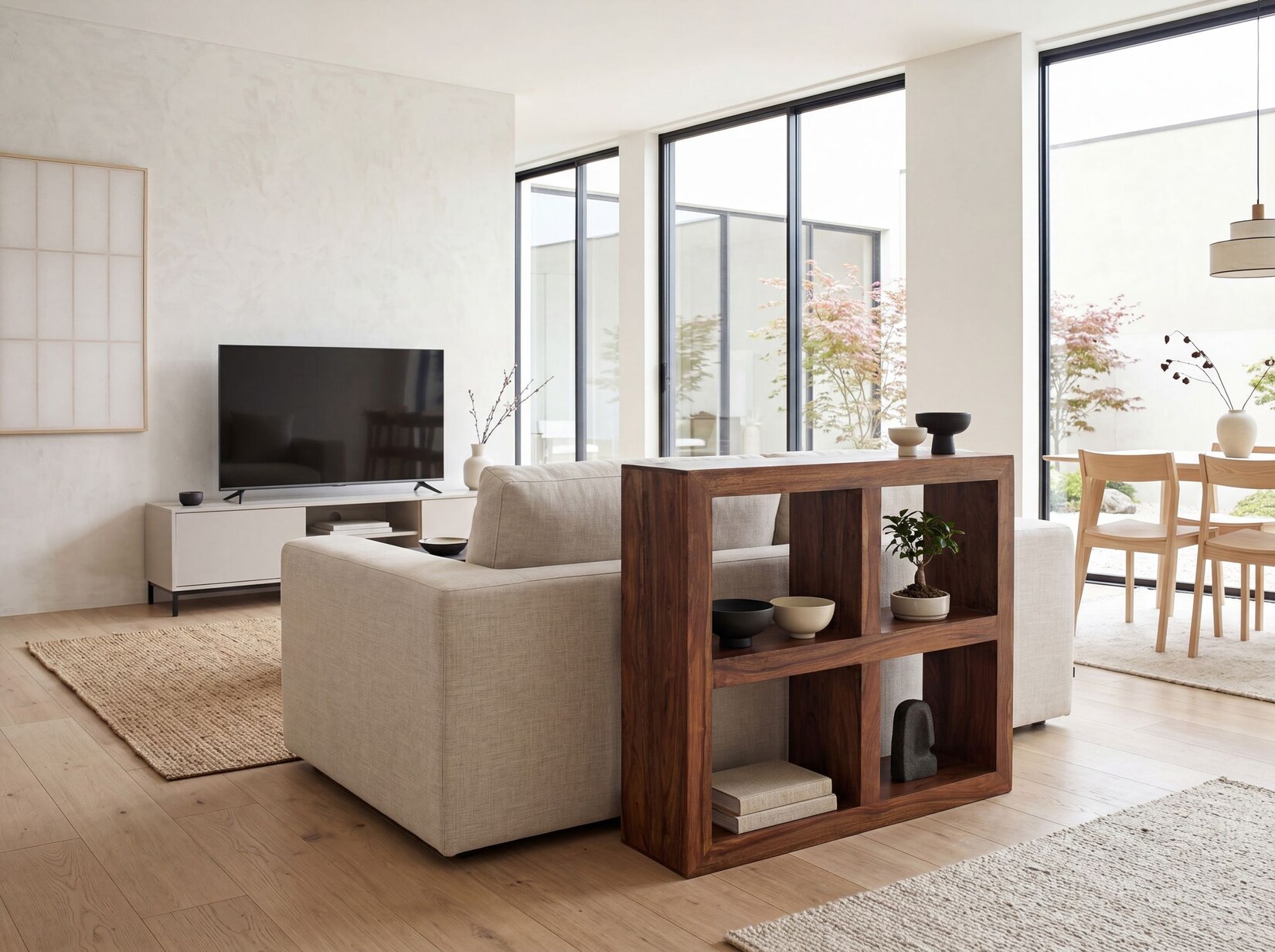 FineBuy Standregal Massivholz 82cm Holzregal Naturprodukt Beistelltisch Landhaus