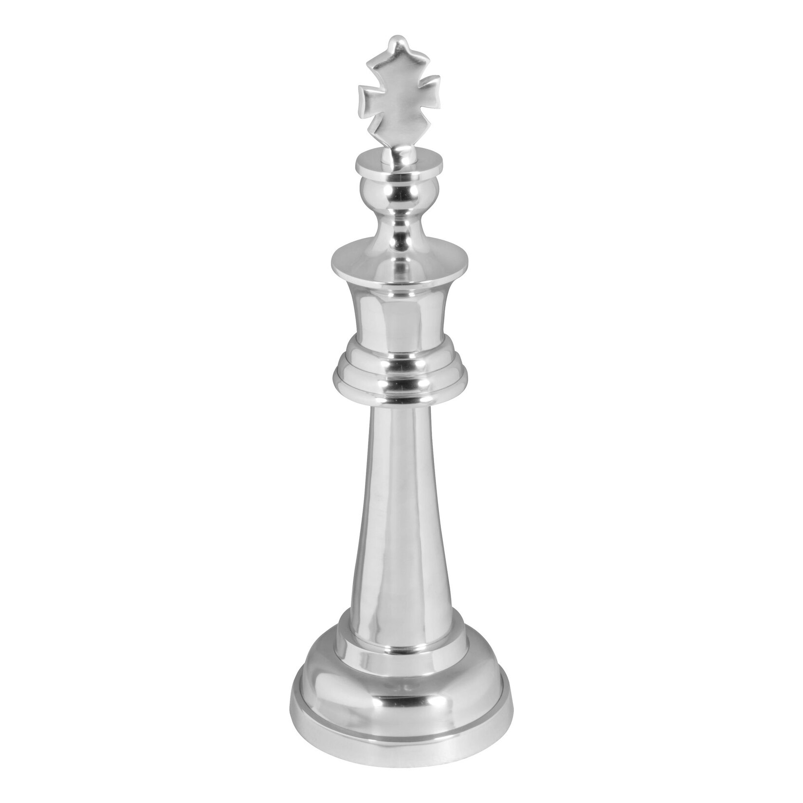Große Schachfigur Aluminium Dekoration poliert Design Skulptur Dekofigur XXL | 04250950260320