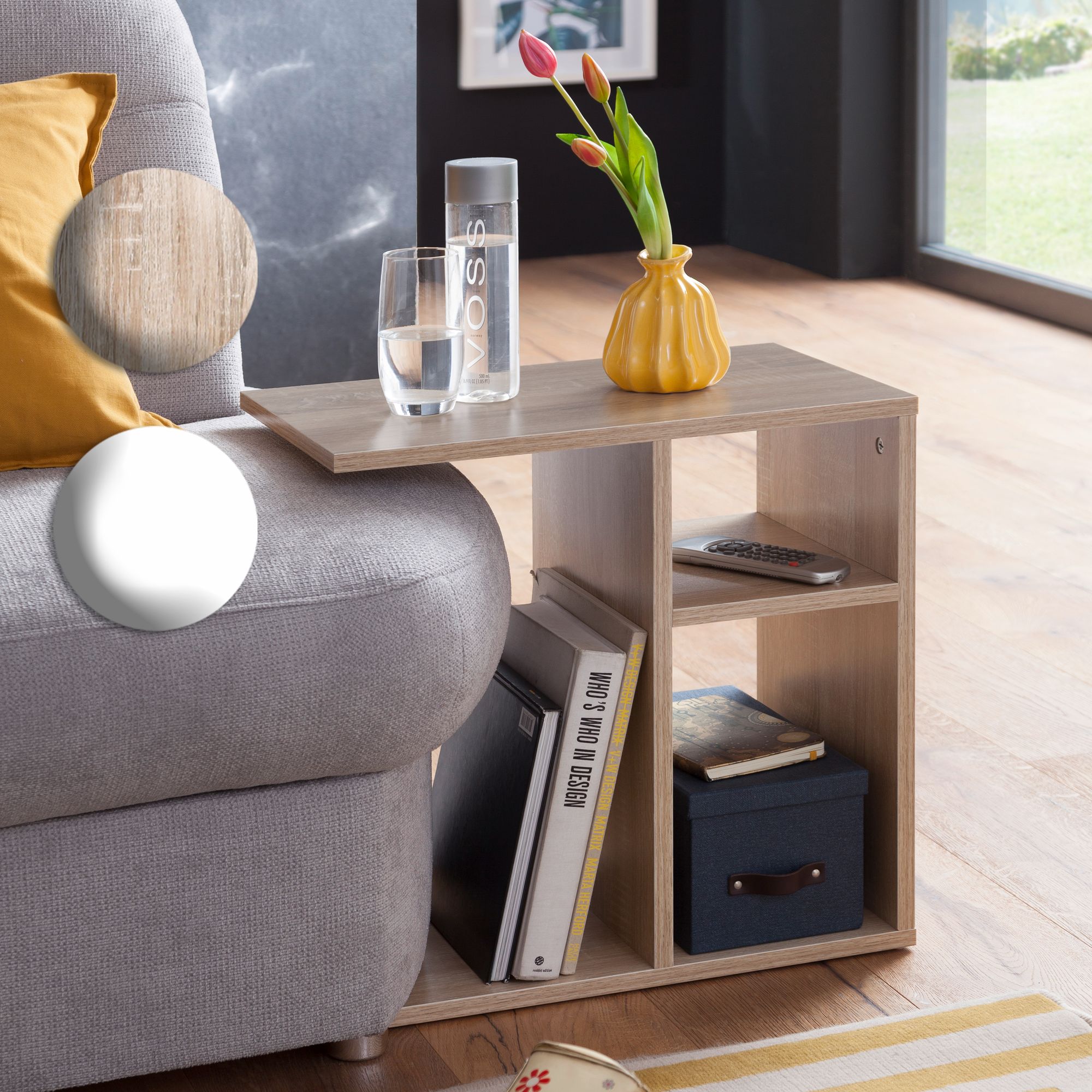 Wohnling Beistelltisch Milo 50x50x30 Cm Anstelltisch Sofa Couchtisch Klein Wohnzimmertisch Eckig Ablagetisch Online Kaufen Bei Netto