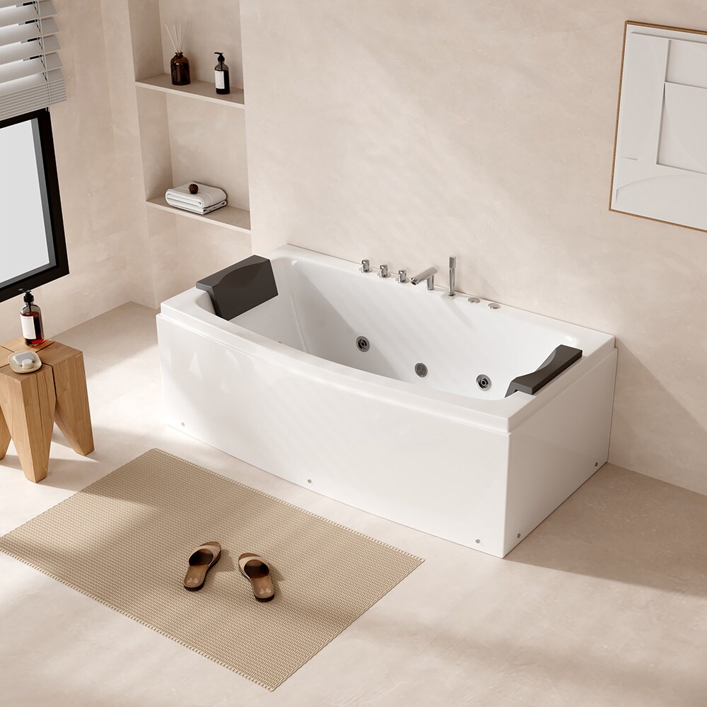 HOME DELUXE Whirlpool Badewanne NOOR 173 x 80 cm