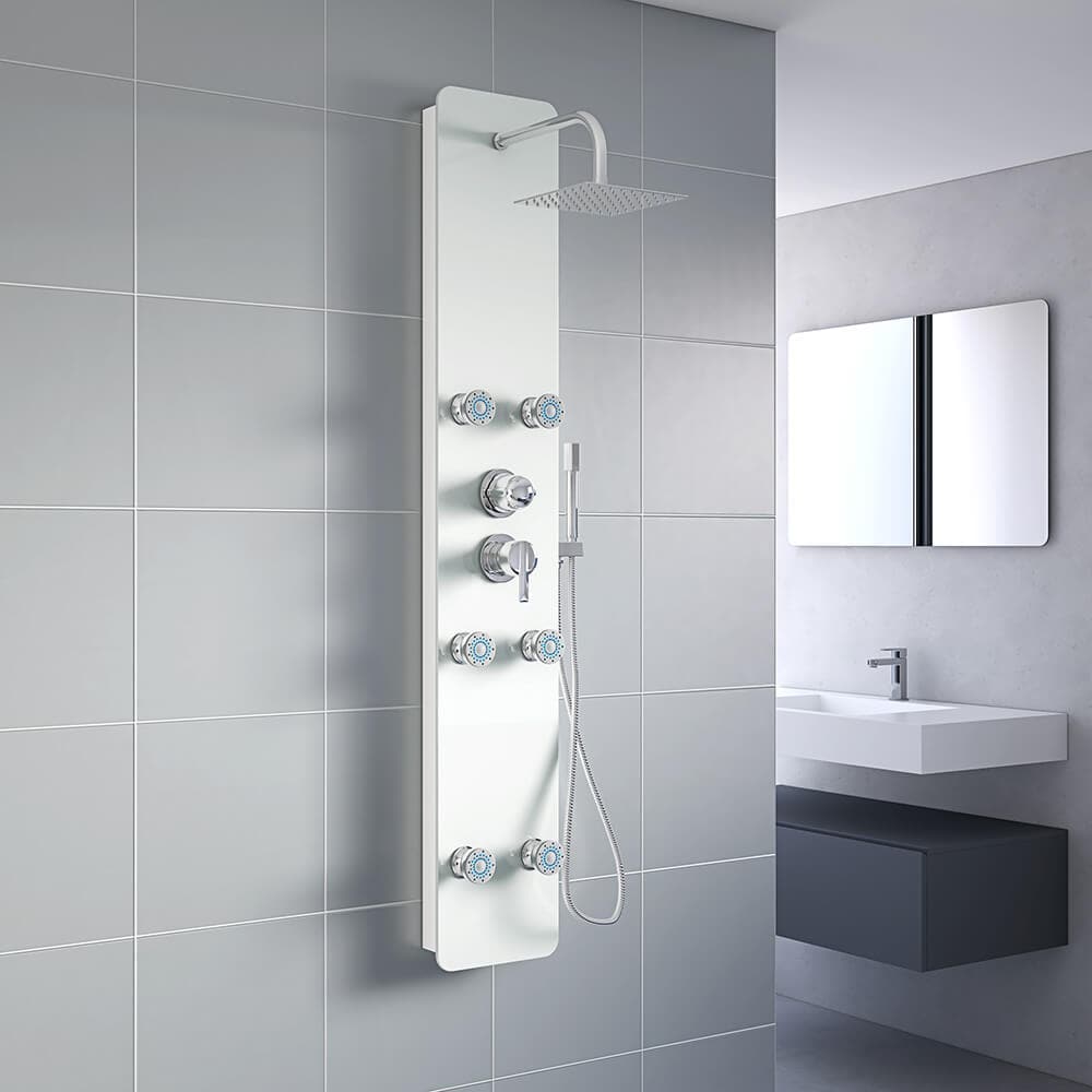HOME DELUXE Duschpaneel mit Regendusche DIVE - Wei&szlig; - Bild 1