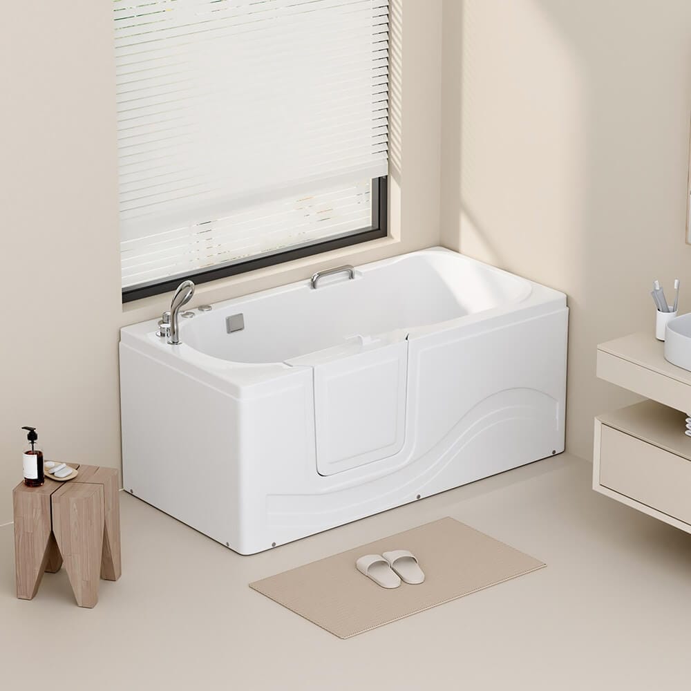 HOME DELUXE Seniorenbadewanne liegend mit Whirlpoolfunktion VITAL M -  153 x 76 cm Links - Bild 1