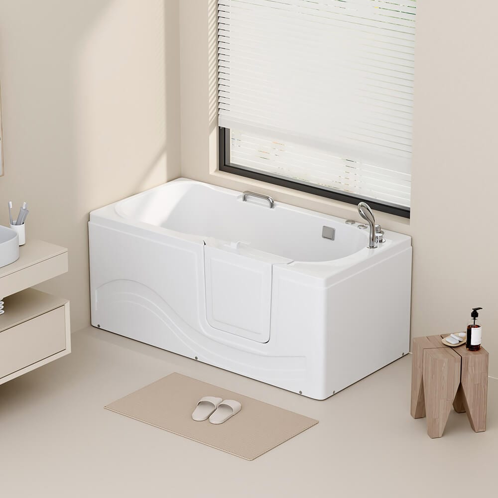 HOME DELUXE Seniorenbadewanne liegend mit Whirlpoolfunktion VITAL M -  153 x 76 cm Rechts - Bild 1