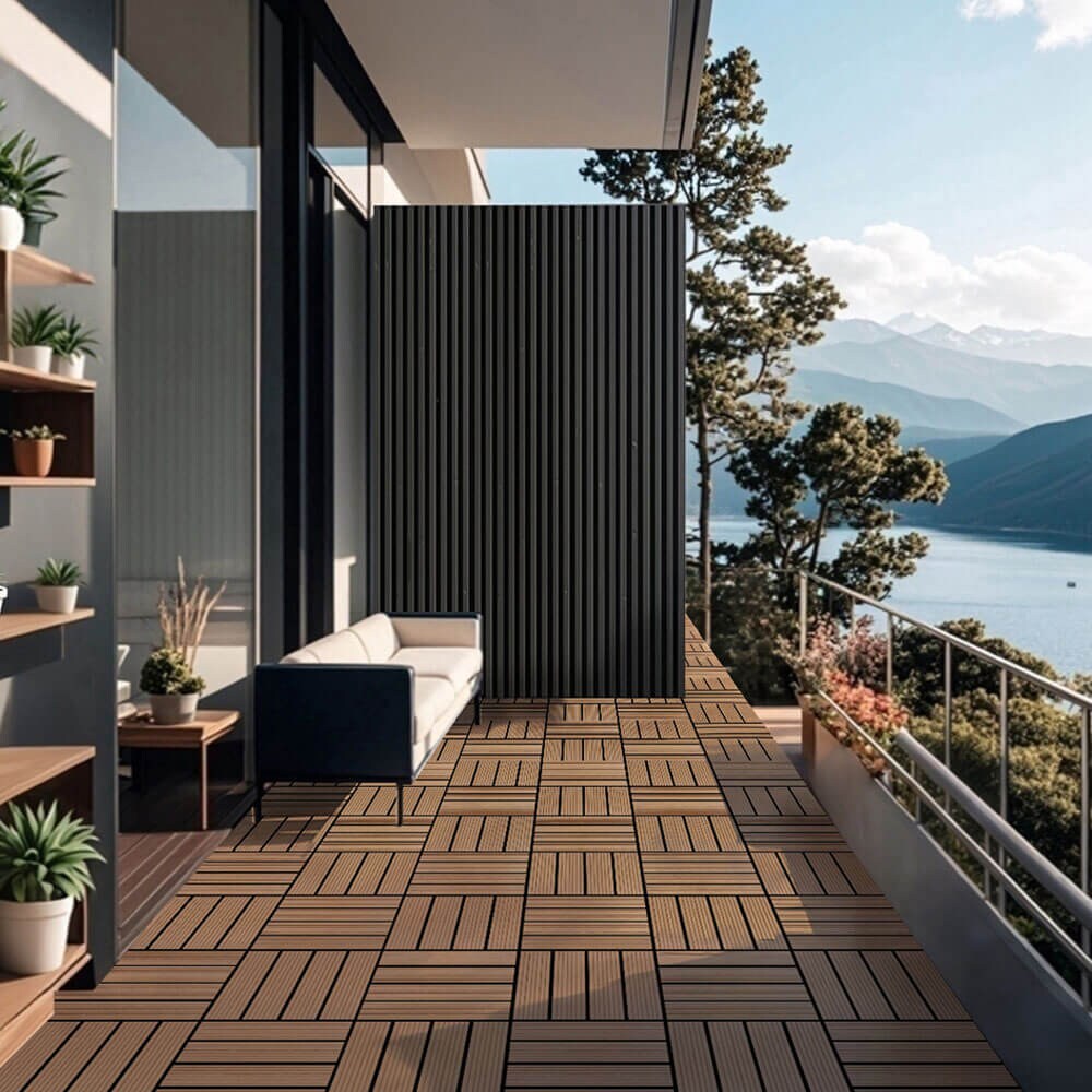 HOME DELUXE WPC Klickfliesen BAVARO - 3m² Teak
