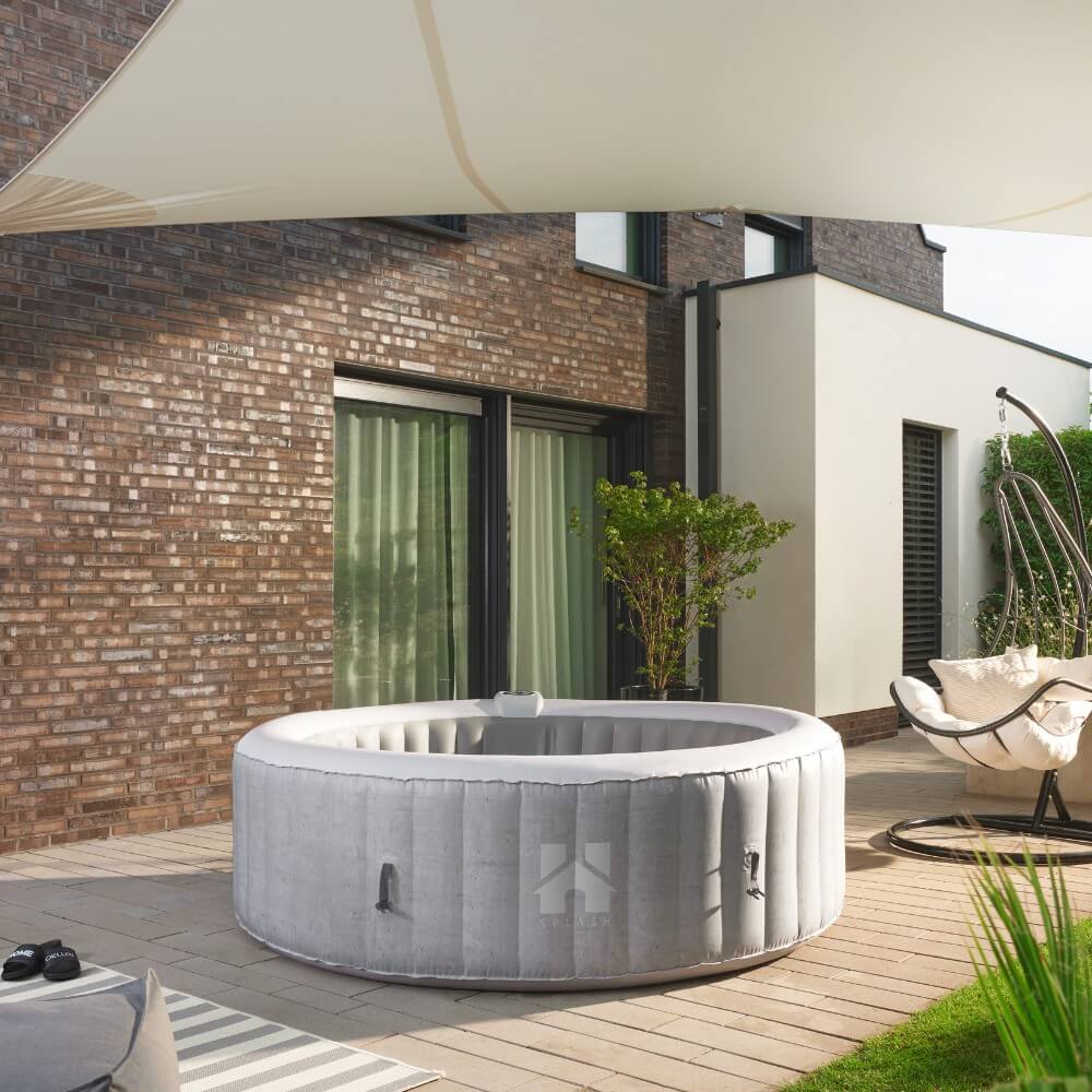 Outdoor Whirlpool SPLASH inkl. Abdeckung - &Oslash;208 cm 6 Personen Beton - Bild 1