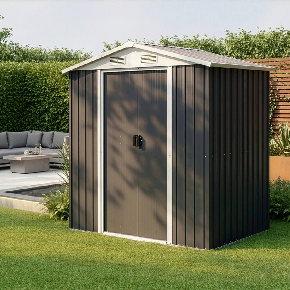 HOME DELUXE Ger&auml;teschuppen aus verzinktem Stahl BOHIO L  - 204 x 190 cm - Bild 1