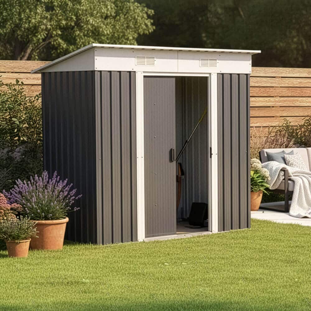 HOME DELUXE Ger&auml;teschuppen aus verzinktem Stahl BOHIO M - 195 x 184 cm - Bild 1