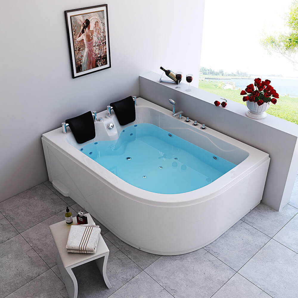 HOME DELUXE Indoor Whirlpool f&uuml;r 2 Personen BLUE OCEAN XL - 180 x 120 cm Rechts - Bild 1