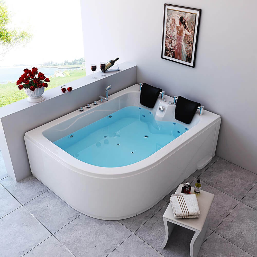 HOME DELUXE Indoor Whirlpool für 2 Personen BLUE OCEAN XL - 180 x 120 cm Links