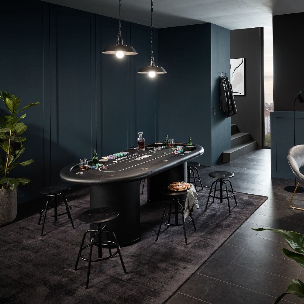 HOME DELUXE LED Pokertisch FULL HOUSE - Für 9 Personen