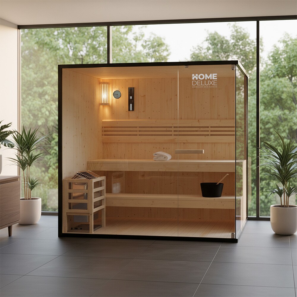 HOME DELUXE Traditionelle Sauna SHADOW XL - 200 x 150 cm für 5 Personen