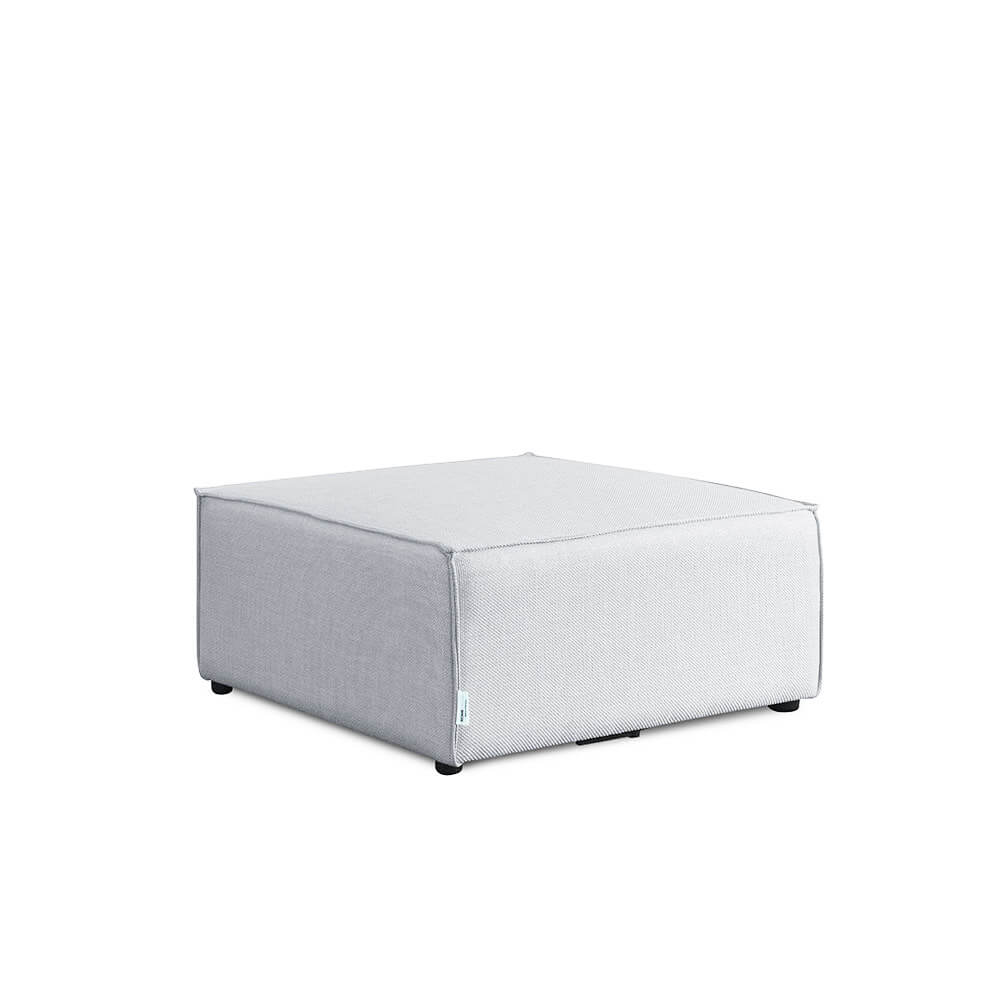 HOME DELUXE Modulares Sofa Hocker VERONA - 87 x 87 cm Hellgrau - Bild 1