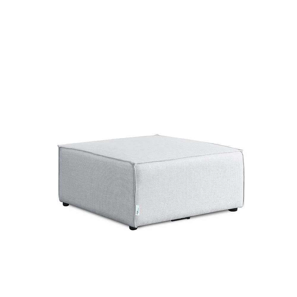 HOME DELUXE Modulares Sofa Hocker VERONA - 87 x 87 cm Hellgrau