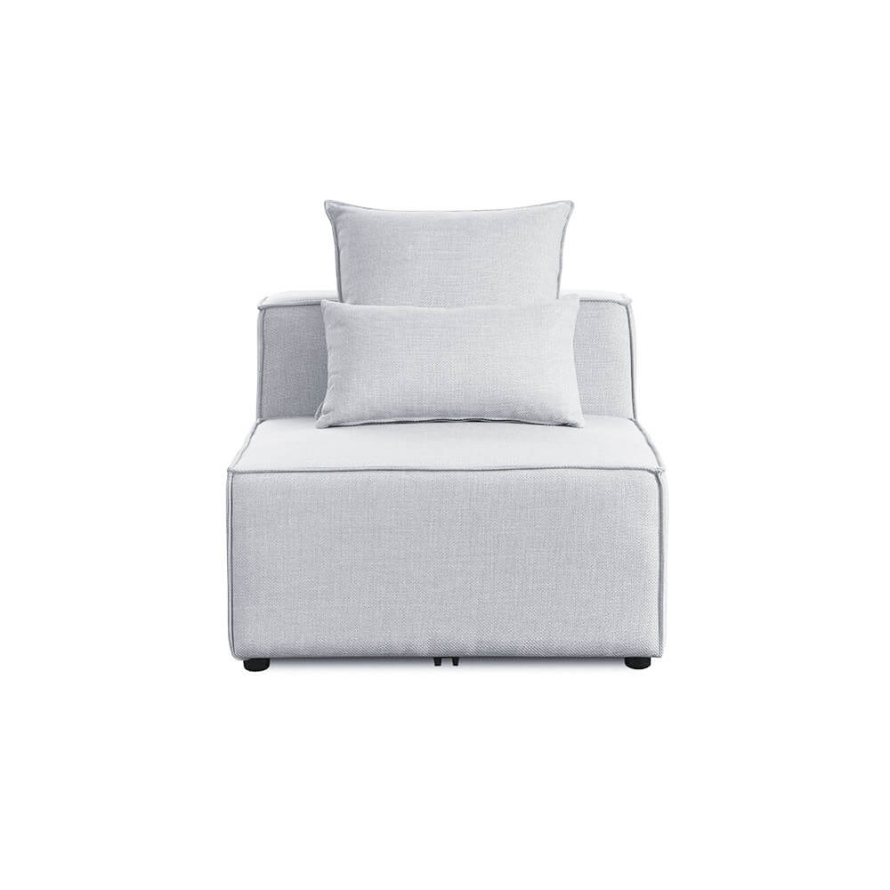HOME DELUXE Modulares Sofa Mittelsofa VERONA - 120 x 87 cm Hellgrau - Bild 1