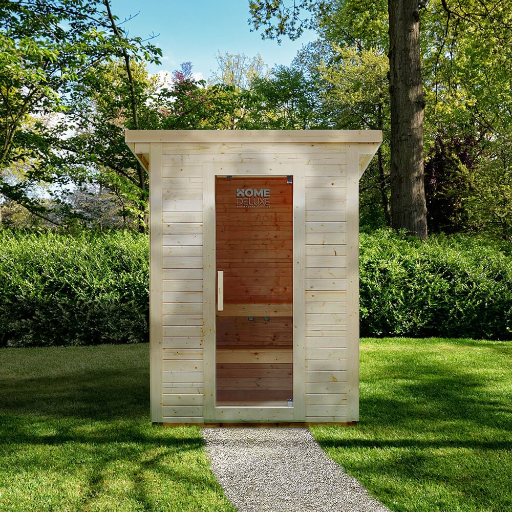 HOME DELUXE Saunahaus Outdoor TALO M - 191 x 157 cm f&uuml;r 2 Personen - Bild 1