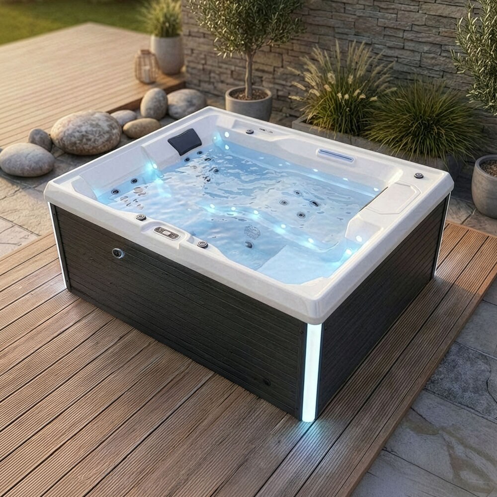 HOME DELUXE Outdoor Whirlpool STREAM PURE 211 x 156 cm für 3 Personen