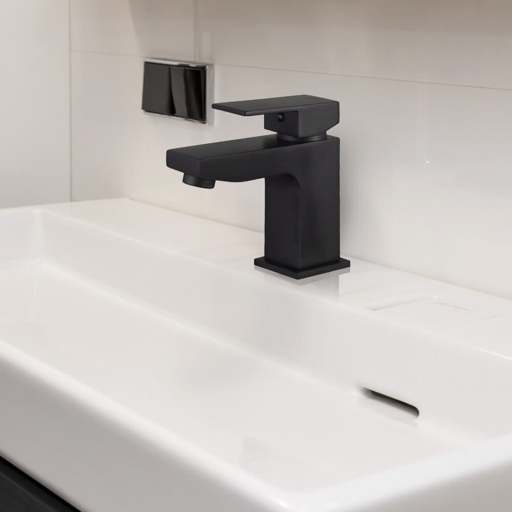 HOME DELUXE Waschtischarmatur aus Messing AQUATIC &ndash; Schwarz - Bild 1