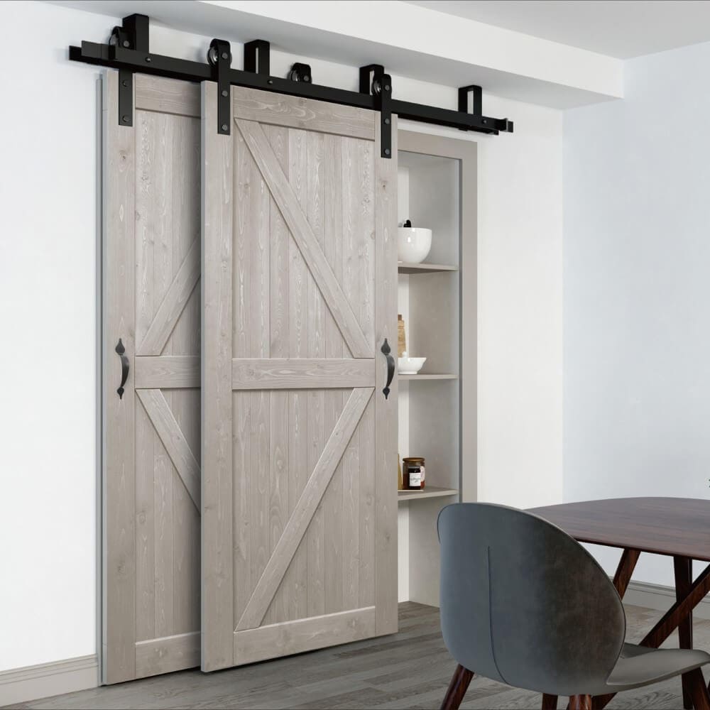HOME DELUXE Doppelholzschiebet&uuml;r SOLIA &ndash; 205 x 90 cm - Bild 1