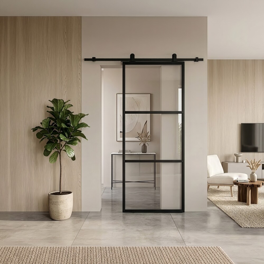HOME DELUXE Glasschiebet&uuml;r STELLAR - 205 x 90 cm Klarglas - Bild 1