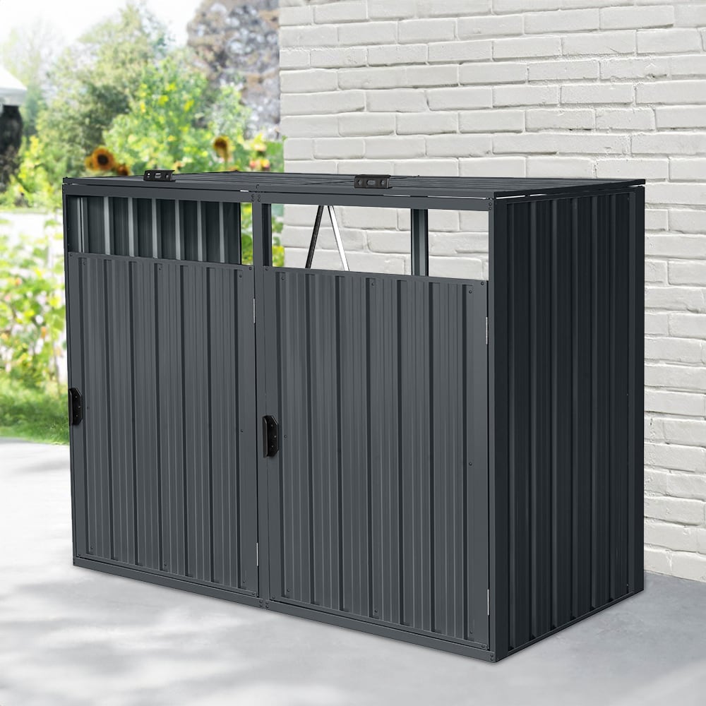 HOME DELUXE Mülltonnenbox zweitürig CUBO - 2x 240L