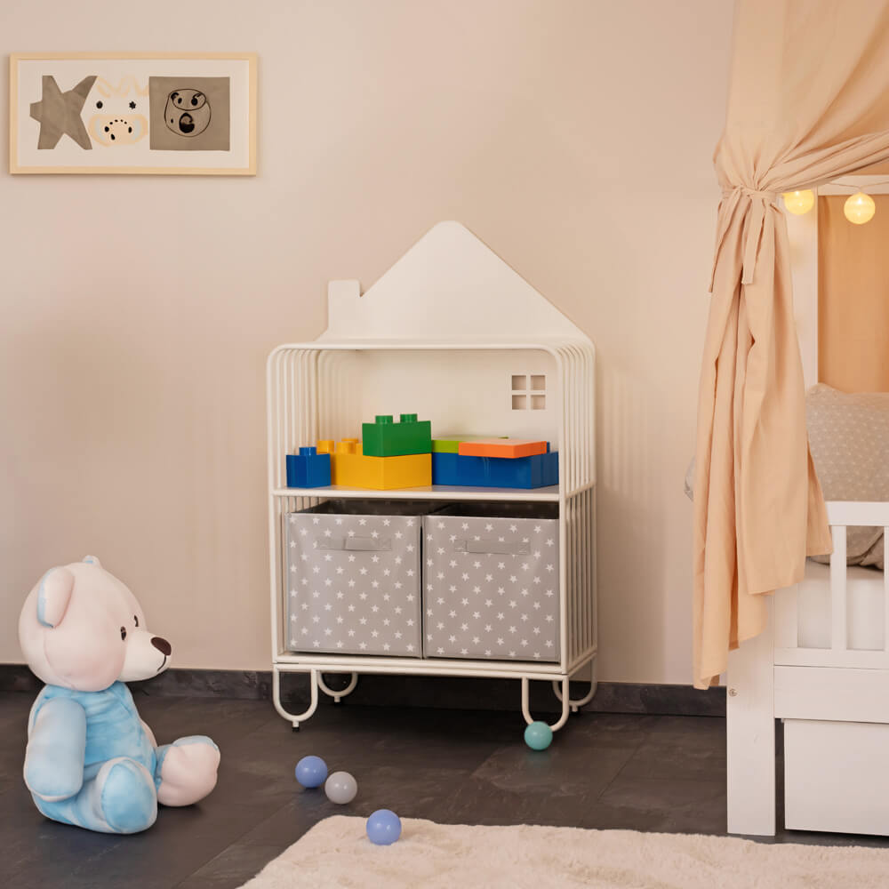 HOME DELUXE Kinderregal aus Metall magnetisch TODO S &ndash; Wei&szlig; - Bild 1