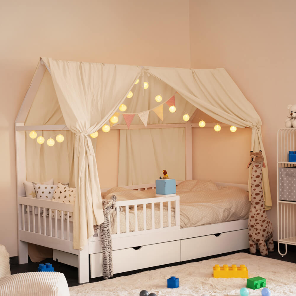 HOME DELUXE Kinderbett Deko Set VELINDO Creme - Bild 1
