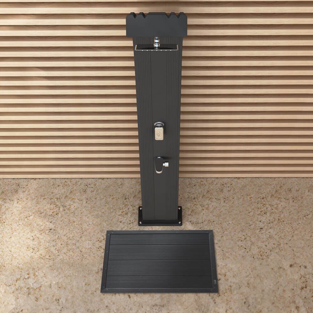 HOME DELUXE WPC Bodenplatte GAIA - 105 x 63 mm Anthrazit