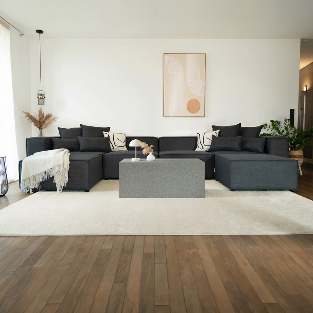 HOME DELUXE Modulares Sofa VERONA M - 327 x 120 cm Anthrazit - Bild 1