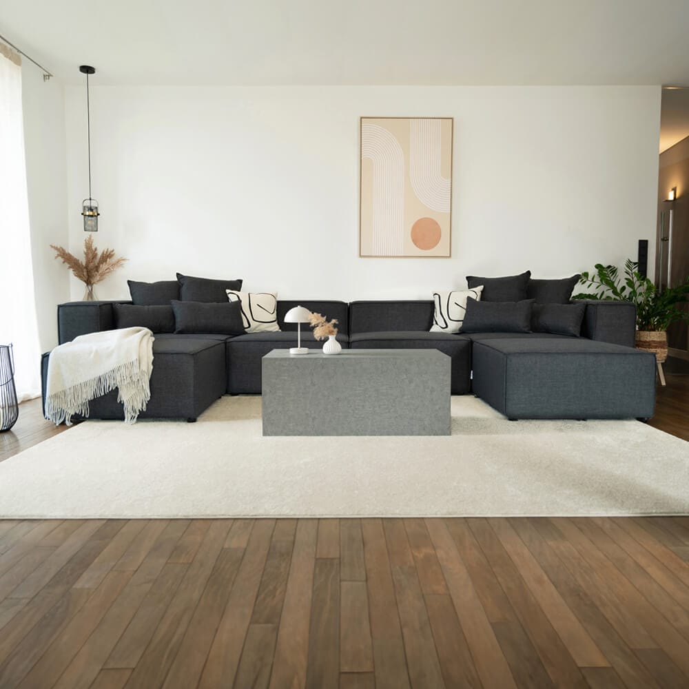 HOME DELUXE Modulares Sofa VERONA L - 327 x 207 cm Anthrazit - Bild 1