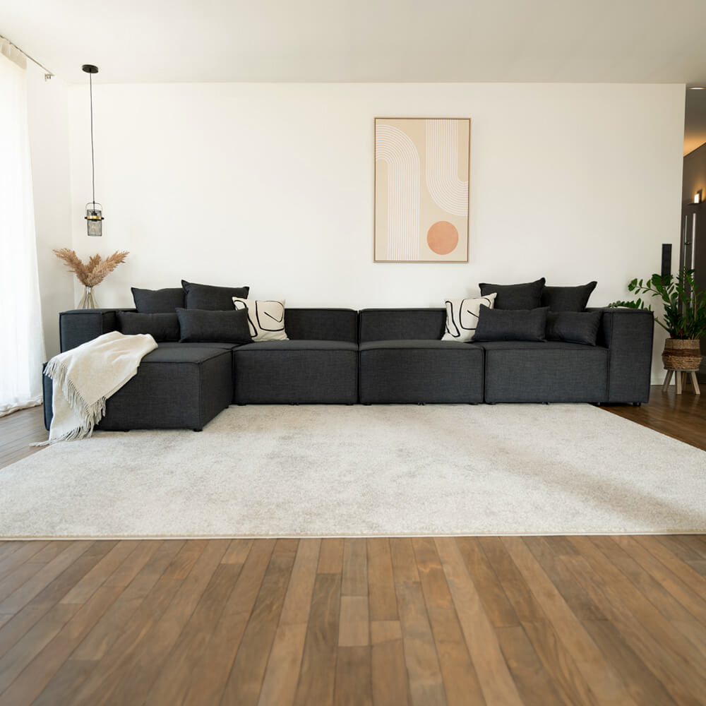 HOME DELUXE Modulares Sofa VERONA XL - 414 x 207 cm Anthrazit - Bild 1