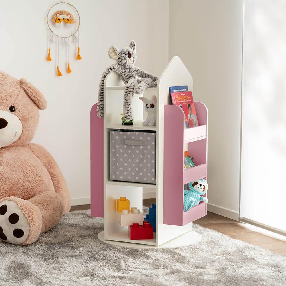 HOME DELUXE Kinderregal drehbar JUNA - 60 x 60 cm Pink